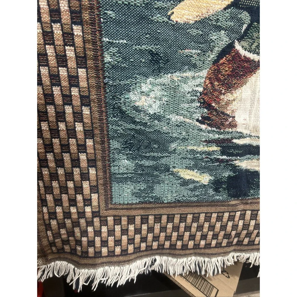 Vtg Ducks Unlimited Throw Blanket Wall Tapestry Mallard Ducks  66